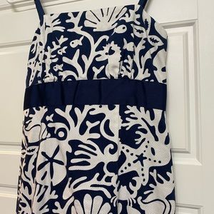 Vineyard Vines Dress Navy White Cotton Sundress